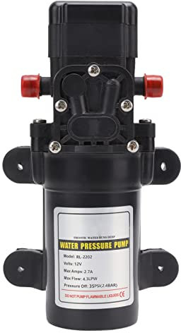 Bomba de Diafragma de Presión de Agua Bomba de Diafragma Autocebante Bomba de Agua de Alta Presión para Exteriores (RL 2202 12V)