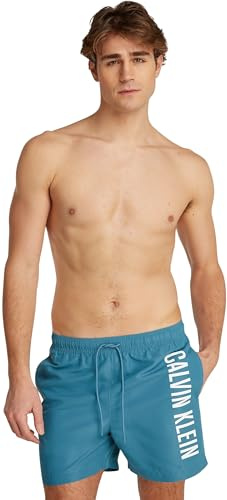 Calvin Klein Uomo Pantaloncino da Bagno Medium Drawstring con Coulisse, (Storm Blue), 5XL