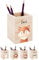 Bärenfreunde® - Personalisierter Stiftehalter Kinder aus Holz - Kreativer und praktischer Schreibtisch-Organizer Kinder mit Namen - Perfektes Einschulung Geschenk und Geburtstag (Fuchs)