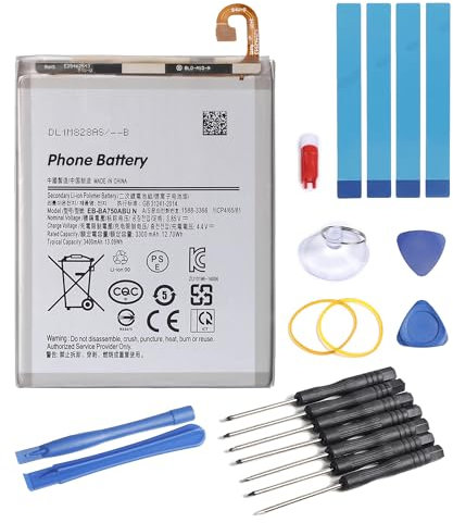 SHAWOROCE Akku Batterien EB-BA750ABU Kompatibel mit Samsung Handy Telefon Galaxy A10 SM-A105 A7 2018 SM-A750 Smart Phone Li-ion Lipo 3300mAh 3,85V mit Reparatur Toolkit
