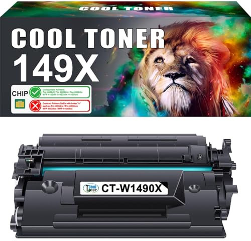 Cool Toner 149X (Mit Chip) Kompatible für HP Laserjet Pro 4002dn Toner 4002dw 4002d 4002 MFP 4102fdw 4102dw 4102fdn 4102 149X 149A W1490X W1490A - Schwarz, 1er-Pack
