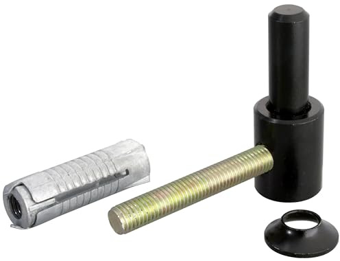 Alberts 864439 Kloben zum Einschrauben | mit metrischem Gewinde | schwarzer Tauchlack | Dornmaß Ø14 mm | 65 x 33 mm | 10er Set