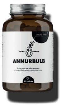 ANNURBULB - Integratore Capelli a base di MELA ANNURCA CAMPANA, PINO MARITTIMO, EQUISETO contro la Caduta dei Capelli- Formato da 90 CAPSULE - UOMO - DONNA