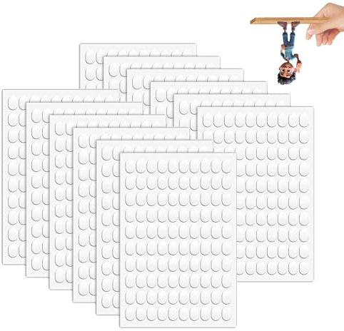 1000 Pcs Glue Dots, Traceless Sticky Putty, Clear Sticky Tack Putty, Sticky Dots Double Sided Double Sided Strong, Museum Gel Clear Removable for Wall Pictures, Posters, Balloons, Party Decorations