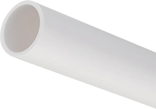 MACHSWON PVC Pipe 21mm ID 25mm OD 200mm Length Round Plastic Rigid Tubing High Impact for Drain Pipe Cable Sleeve(White)