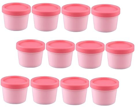 BELLIFFY 12pièces Pots De Crème Vides Bocaux De Voyage Contenants Pour Échantillons De Cosmétiques Rechargeables Trousses à Cosmétiques