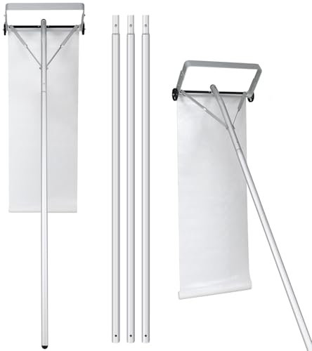 COSTWAY Dachschneeräumer mit Rädern, Schneeschaufel Dach, Schneeschieber Alu, Dachräumer, Schneeräumer, Schneerechen, Einstellbereich 193-619 cm