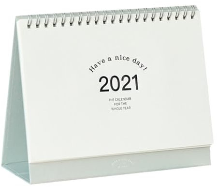 NUOBESTY 1 Stück 2021 Tischkalender Wandkalender Kalender 2021 Kalenderblock Kalenderornamente 2021 Zeitplanungskalender Digitaler Kalender Monatsuhr Desktop Radio 180 G Papier