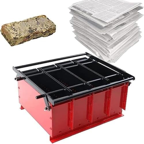 Paper Log Briquette Maker Metal Press Machine | DIY Fireplace Recycle Fire Stove Heating Tool | Newspaper Brick Maker Home Fireplace Kit