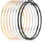 MBAIYO 4 Paare Große Creolen Ohrringe Set, Edelstahl Leichte Dünne Damenohrringe Hypoallergen Kreis Silber Creolen Länge 60mm Statement Gold Hoop Kreis für Mädchen Damen