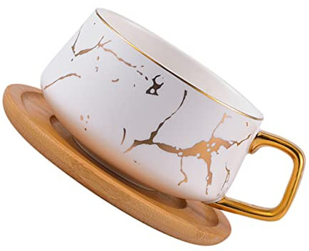 CHICAMPERA 1Set Tazze Bianca Per Colazione e Latte Tazza Resistente e Delicata Per Uso Accessorio Per Tua Cucina