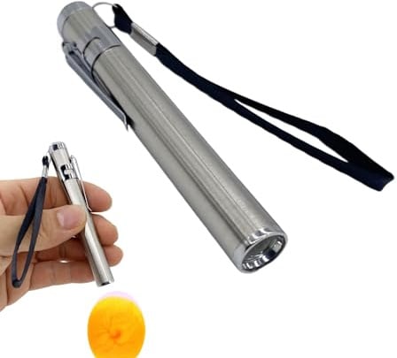 Eierschierlampe LED Tragbar – Edelstahl 13x2x2cm | Vielseitige Taschenlampe Zur Eier Inspektion (Ermüdungsfrei) | Geflügel Zucht Werkzeug Zum Ausbrüten Und Für Den Landwirtschaftlichen Einsatz