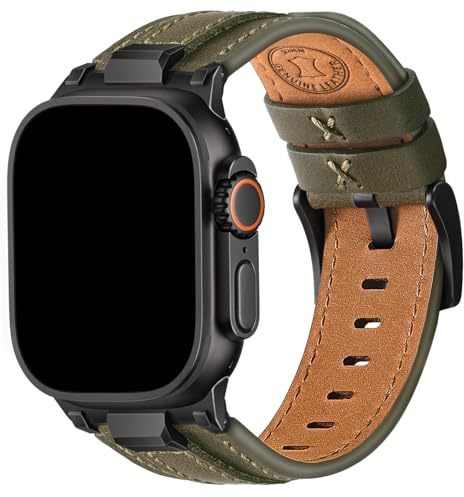 Wristitani Genuine Leather Strap Compatible With Apple Watch | Fits 49/46/45/44/42/41/40mm for Men,Replacement Band for iWatch Ultra 3/2/1 Series 11 10 9 8 7 SE3 SE2 SE 6 5 4