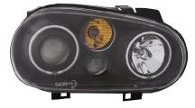 Projektor Scheinwerfer LHD cool-look-rings in schwarz Golf IV 98-03 auf