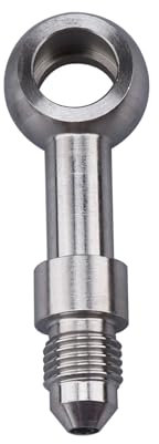 Stainless Steel -4 AN Male to Banjos Eye Bolt Reusable Brake Fitting Adapter, Straight AN4 D12.2mm