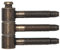 Steckband 3-tlg. f. gefälzte Holztüren, ø 16 mm, Höhe 46,7 mm, Stahl bronze pat.