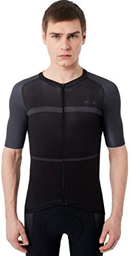 Oakley Men's Colorblock Road Jersey Shirts,X-Large,Blackout