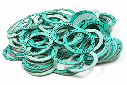 KINETICS LINE Fiber Flachdichtung 2 Zoll (56 x 43.5 x 2 mm) 100 Stück für Sanitär, Heizung, Klima, Lüftung, Rohrleitungs und Garten (bis zu 180°C)