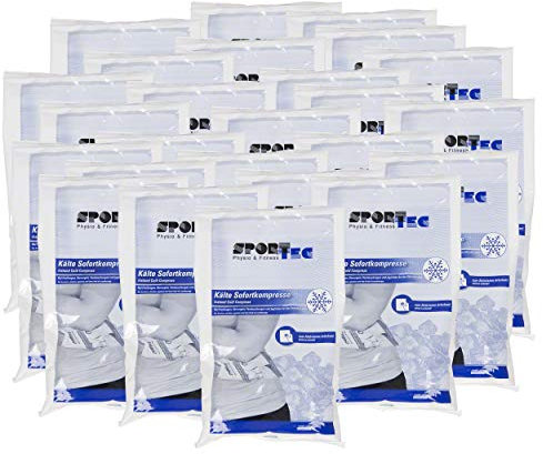Sport-Tec Kälte Sofortkompresse, Einmal Kühlkompressen, Eiskompresse, 13,5x22 cm, 280 g, 25 Stück