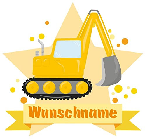 Samunshi® Cooler Bagger Aufkleber mit Namen Autoaufkleber Namensaufkleber Kinder - 10x8,8cm mehrfarbig