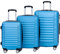 BEIBYE Zwillingsrollen Reisekoffer Koffer Trolleys Hartschale M-L-XL-Set (Turquoise, Set)