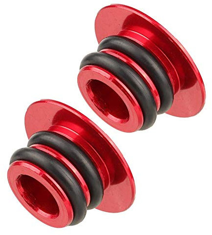 Keenso Mountainbike-Lenkerkappen aus Aluminium, Rennrad-Lenkerendstopfen, Universelle Passform, Rot, 3x3x1,5 cm