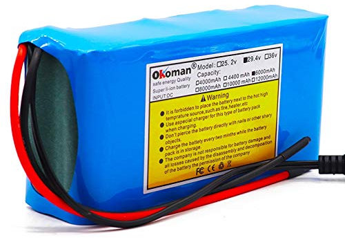 Batterie 24V 6Ah Batterie Li-ION 29.4v 6000mah Vélo électrique Cyclomoteur/Batterie Li-ION avec BMS + Chargeur