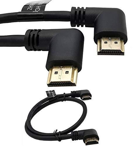 LARRITS Short HDMI 2.1 Cable 8K 60Hz 90 Degree Angle for TV DVD Players Projectors Computer PC Monitors (50 cm Right Angle)