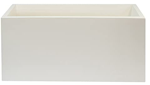 MACETERO DE POLIETILENO BLANCO 60x20x20 CM