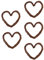 Milisten Wedding Decor 5pcs Rattan Wreath 20cm Heart Shape Rattan Wreath Diy Crafts for Wedding Party Door Garland Home Hanging Decor Grapevine Wreath