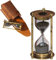 Dekorative Sanduhr aus Messing, 1 Minute, dekorativ, nautisch, Vintage-Stil, antiker Stil, Sicherheits-Lederhülle, Weihnachtsdekoration, kleine Messinguhr, Zuhause, Küche