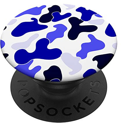 Königsblau und Weiß Zeta Kitty Z Camo PopSockets mit austauschbarem PopGrip