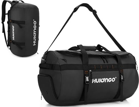 Hulongo Gym Bag - Durable Sports Travel Holdall Duffle Backpack with Shoe Compartment - Waterproof Overnight Weekend Bag for Men and Women