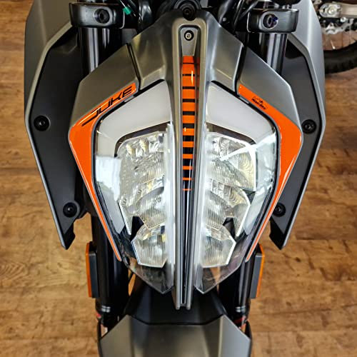 Resin Bike Aufkleber für Motorrad Kompatibel mit KTM Duke 125 200 250 390 2021-2022. Rücklichtschutz vor Stößen und Kratzern. 3D-Harzklebstoff Hergestellt in Italien - Stickers