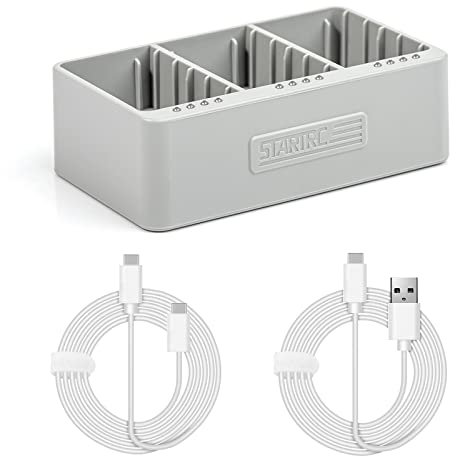 Craznick Mini 4 Pro/3/3 Pro Caricabatterie per DJI Drone Hub di ricarica bidirezionale Carica tre batterie in sequenza compatibile con DJI Mini 4 Pro/3/3 pro Drone Charger Accessori