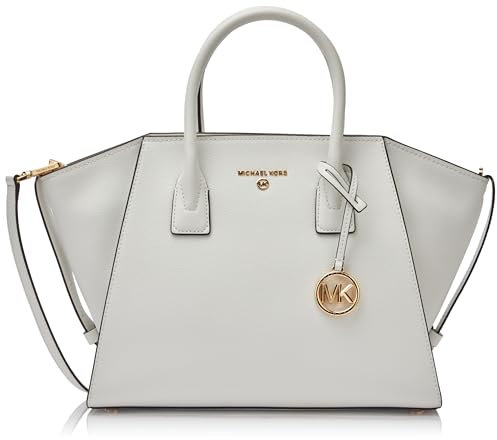 Michael Kors Henkeltasche Avril Large Leather Top-zip, Optic White