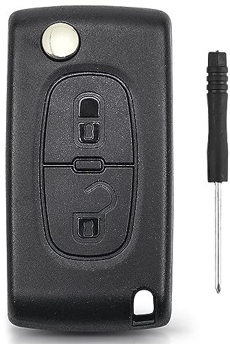 Alppihym gusci per chiavi auto a 2 pulsanti compatibili con i modelli Peugeot e Citroen - 207, 307, 308, 407, 607, 807, C2, C3, C4, C5, C6, C8, DS3, DS4 - Fornisce protezione e stile (Confezione da 1)