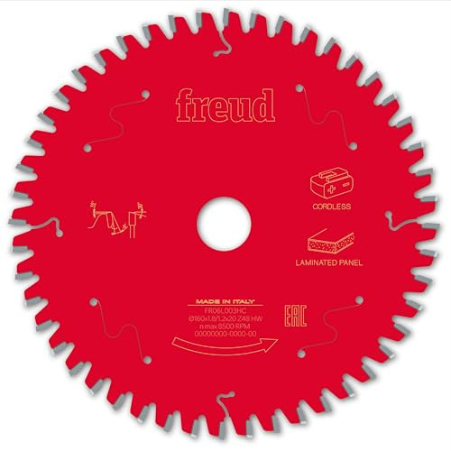 Freud Lame pour scie circulaire portative sans fil freud - ø160 1,8/1,2 al20 z48 ba -5° - f03fs10075 -fr06l003hc