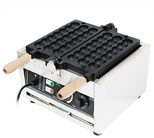 Bubble Waffle Maker Stainless Steel Non-Stick Pans- Kitchen Commercial Waffle Machine with Non-Stick Bubble Waffle Iron
