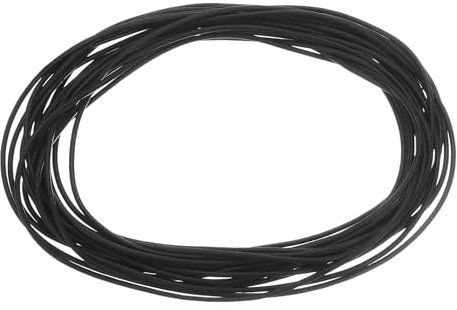 QUARKZMAN Bande d'Étanchéité en Mousse de Silicone, Diamètre de 1 mm X 4 Mètres, Cordon en Caoutchouc Mousse Rond Solide pour Machines et Industries, Noir