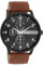Oozoo Timepieces Herren Uhr in Brown/Black | Armbanduhr Herren mit Lederarmband | Schöne Uhr für Männer | Edle Analog Herrenuhr (45mm Gehäuse) in rund C11307