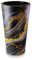 Septe Maison Deluxe Vaso da Arredamento Interno in Eco-Pelle - Vaso da Fiori Made in Italy Artigianale con Design Moderno e Unico Ø 33 cm x H 61 cm (Pelle sintetica, Marble Black)