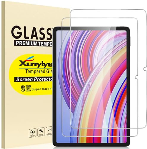 XunyLyee Schutzfolie für Xiaomi Redmi Pad Pro 12,1 Zoll Tablet Displayschutz Folie (2024), Panzer Schutz Glas, 9H Härte, HD Klar Screen Protector, 2 Stück