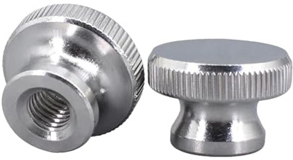 Tuerca Moleteada Alta De Acero Inoxidable Orificio Pasante Orificio Ciego Paso De Ajuste Grande Tuerca De Tornillo Manual M3-M12 Through Hole 1pcs M8