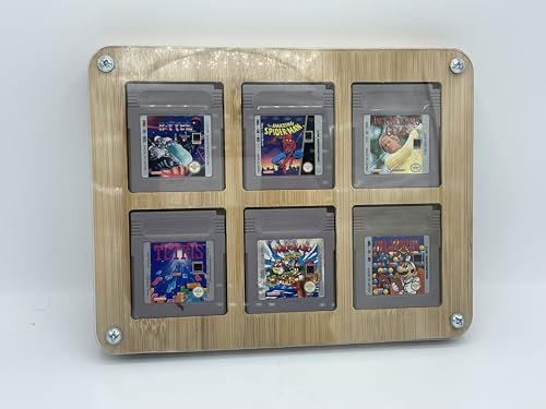 LiftWood Sammelrahmen Aufsteller für sechs Nintendo Gameboy Spiel Halter Display Setzkasten