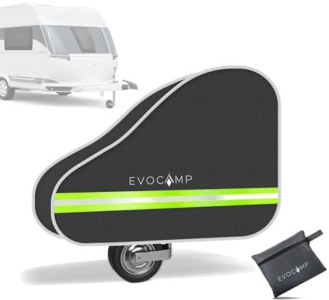 EVOCAMP Deichselabdeckung Wohnwagen, wasserdichte Deichselhaube Wohnwagen, Anhängerkupplung Abdeckung, Doppel-Klickverschluss, mit Tragetasche, ideal für Anhänger, Pferdeanhänger, Bootsanhänger