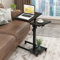TigerDad Mobile Adjustable Height Laptop Stand PC Computer Portable Notebook Swivel Laptop Desk Rolling Table Desk Cart Tiltable with Wheels Casters& Mouse Pad Table (Dekuwood)