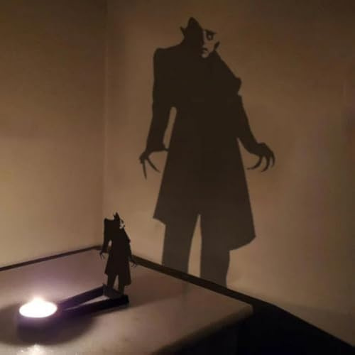 Nosferatu Kerzenhalter - Halloween-Horror-Kerzenhalter mit Kerzenschatten, Teelichthalter, Gruselige Geisterdekoration