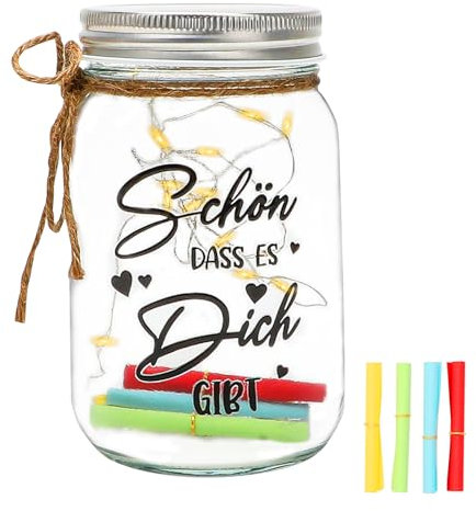 Yuragim Geschenke für Frauen,LED Flaschenlicht mit Spruch, Beleuchtete Flasche Dekoflaschen mit Korken Leuchtflasche Sandgestrahlt Dekoflaschen Geschenke Geburtstag Hochzeitsgeschenke