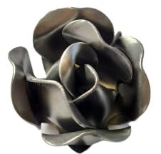 LogistSystem Rose schmiedeeisen Zierblume aus Stahl, Gartendeko, Rose aus Metall Gartendeko Wohnungsdeko Weihnachtsdeko Outdoor Metall Stahl wetterfest Garten Grabschmuck K2D
